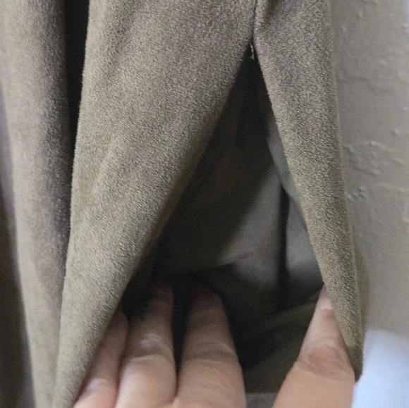 Vakko for I.N.C. | Olive Green Micro Suede Fit Flare Shirt Dress Sz S - Picture 8 of 9